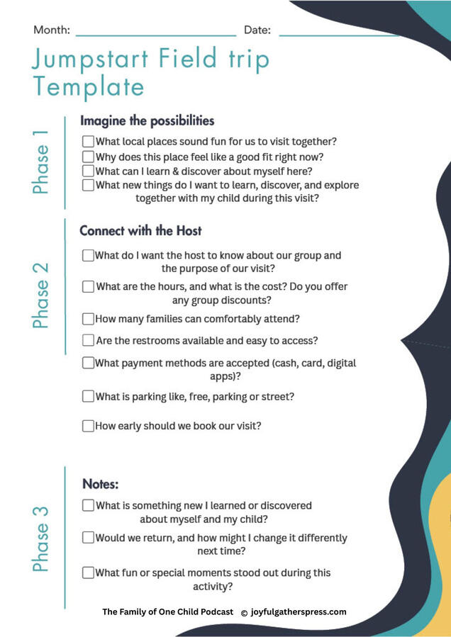 Jumpstart Field Trip Template